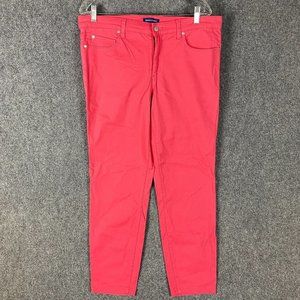 Bondolino Selene Jeans Women's Size 12 Stretch Pink Cotton Mid Rise